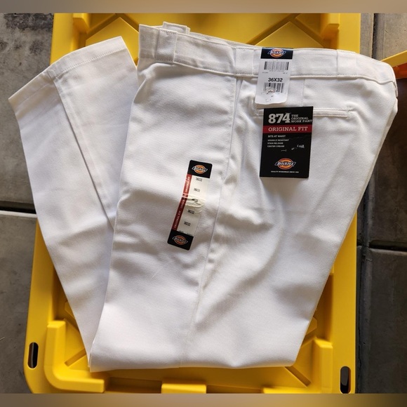 🤍👖🤍 Dickies Men's Original 874® Work Pants - White - Size 36x32 - Picture 1 of 11